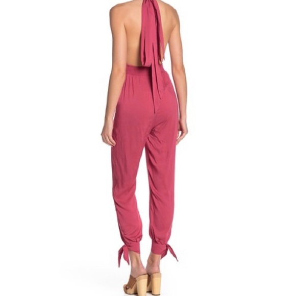 MUSTARD SEED PINK HALTER JUMPSUIT - Picture 3 of 6